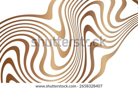 Abstract flowing lines in warm earthy tones of brown and gold, creating a hypnotic, wavy, and organic pattern with a sense of movement.