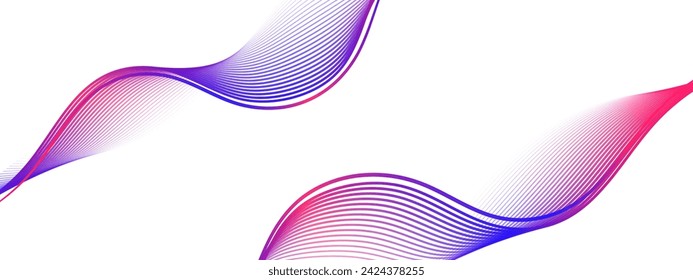 Abstract flowing lines wave. Digital future technology concept.