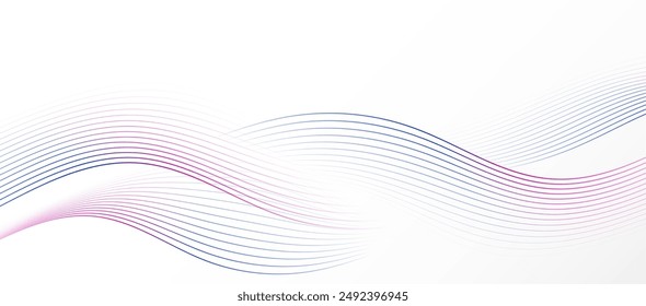 Abstract flowing lines wave. Digital future technology background.