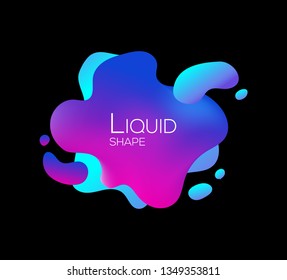 Abstract flowing liquid elements, colorful forms, dynamic geometric shapes, purple gradient waves, vector illustration