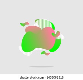 abstract flowing liquid elements, colorful forms, dynamic geometric shapes, gradient waves, vector illustration
