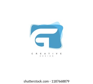 Abstract Flowing Liquid Shape Letter H Logo Design