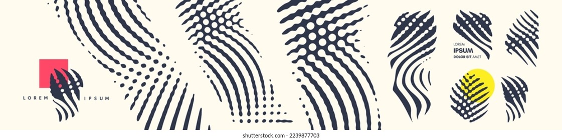 Abstract flowing liquid shape. Flowing paint. Drip and drop background. Pattern for your design. Vector illustration for for banner, flyer, poster, cover, brochure or presentation.