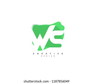 Abstract Flowing Liquid Shapes Letter WS Logo Design