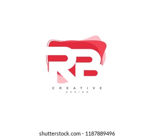 Abstract Flowing Liquid Shapes Letter RB Logo Design