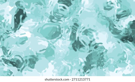 Superficie líquida de flujo Abstractas en tonos turquesa y verde azulado para un fondo calmante, agua plástica abstracta, stock de Regalías.