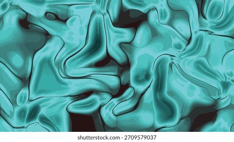 Abstrakt fließende flüssige Teal Hintergrund mit dunklen Schatten Schaffung einer glatten, glänzenden Look, Abstrakte Kunststoff, Stock lizenzfreies Bild.