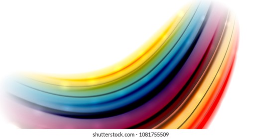 Ola de movimiento de flujo abstracto, mezcla de colores líquidos, fondo abstracto vectorial con efecto de puntos de luz