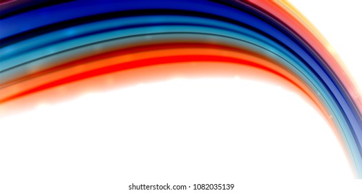 Ola de movimiento de flujo abstracto, mezcla de colores líquidos, fondo abstracto vectorial con efecto de puntos de luz