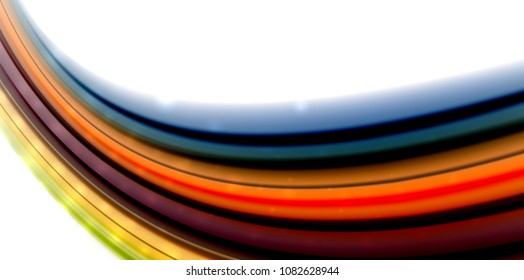 Abstract flowing motion wave, liquid colors mixing, vector abstract background with light dots effect