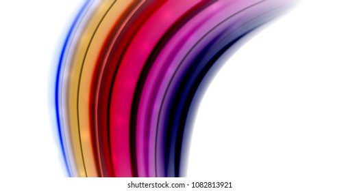 Abstract flowing motion wave, liquid colors mixing, vector abstract background with light dots effect