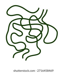 Las líneas orgánicas que fluyen Abstractas crean un patrón artístico dinámico y moderno para proyectos de diseño creativos