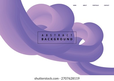Abstract flowing purple liquid wave, a dynamic and modern artistic design element with smooth curves and vibrant gradient isolated on