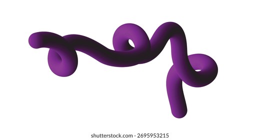 Abstractas movimiento de la pintura púrpura con efecto de gradiente sobre fondo blanco