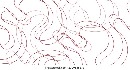 Linhas marrom-avermelhadas de fluxo abstrato formando um padrão orgânico dinâmico com elementos variados tracejados e pontilhados, ideal para design gráfico contemporâneo e fundos decorativos