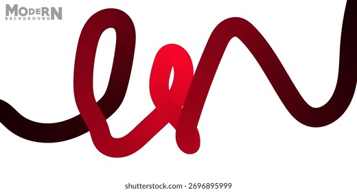 Fundo abstrato da fita fluente com gradiente suave e elemento de design moderno