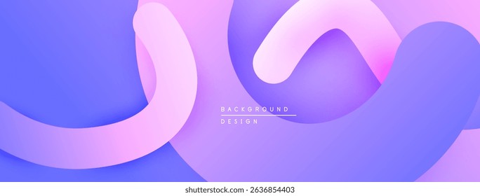 Abstract flowing ribbons, purple hues, soft gradients. Modern design element for backgrounds, presentations. Minimalist aesthetic.