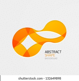 Abstract flowing shape on the paper business design