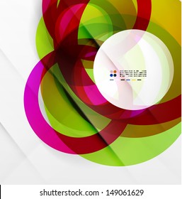 Abstract flowing shapes modern colorful design