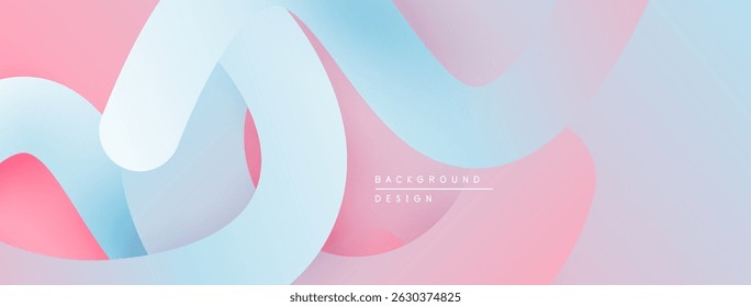 Abstract flowing shapes, pastel colors create modern background. Soft gradients, smooth curves suggest movement, design element.