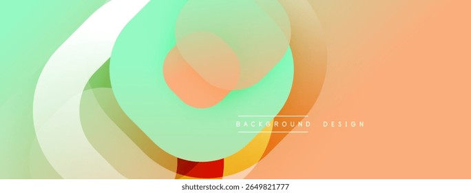 Abstract flowing shapes, pastel colors create modern background. Smooth gradients, dynamic composition, visual harmony.