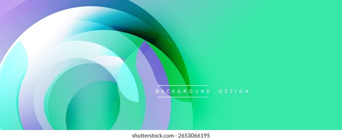 Abstract flowing shapes, turquoise, purple hues. Modern design element, vibrant background texture. Smooth gradients create dynamic visual effect.