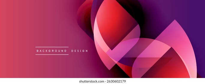 Formas de fluxo abstratas, magenta vibrante, tons roxos. Elemento de design moderno, gradientes suaves criam impacto visual dinâmico.