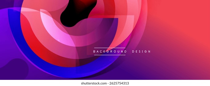 Abstract flowing shapes, vibrant pinks, purples create dynamic background. Modern design elements suggest energy, movement.
