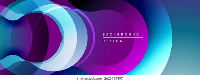 Abstract flowing shapes, vibrant purple, blue gradients. Modern design element for backgrounds, presentations. Smooth curves create dynamic visual effect.