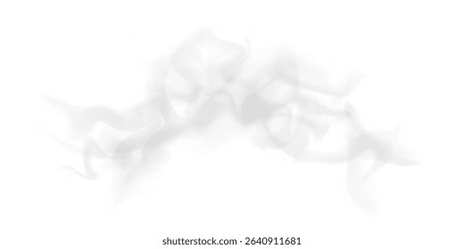 Abstract Flowing Smoke Element with Light Blur and Curved Trails for Air, Fire or Fantasy Scene Background