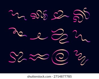 Abstrato Fluxo vibrante Faixas de Gradiente e Conjunto de Linhas