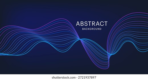 Abstract Flowing Wave Background with Modern Dynamic Lines. EPS 10