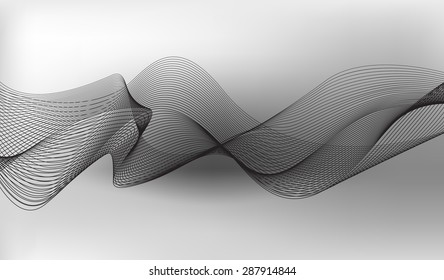 abstract flowing wave design layout vector background