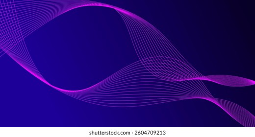 Abstract flowing wave geometric element vector banner template. modern eps10