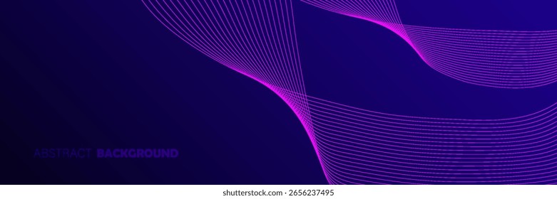 Elemento geométrico de onda de flujo Abstractas Plantilla de Anuncio de Vector. EPS10