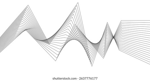 Abstract flowing wave line background. Design element for technology and business
