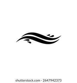 Abstract Flowing Wave Line - Elegant Water Icon for Spa Logos, Wellness Brands, and Minimalist Decor