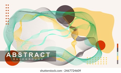Abstract flowing wave lines for background. Modern wavy lines pattern design element. Suit for poster, website, banner, and presentation.