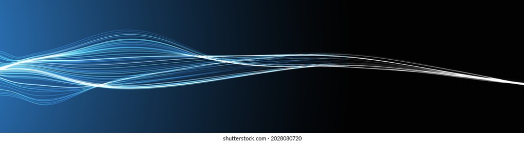 Abstract flowing wave lines. Design element for technology, science, modern concept.