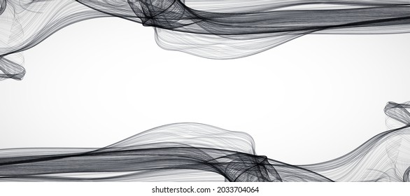 Abstract flowing wave lines. Design element for technology, science, modern concept.