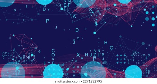 Abstrakte fließende Wellenlinien. Design-Element für Technologie, Wissenschaft, modernes Konzept.