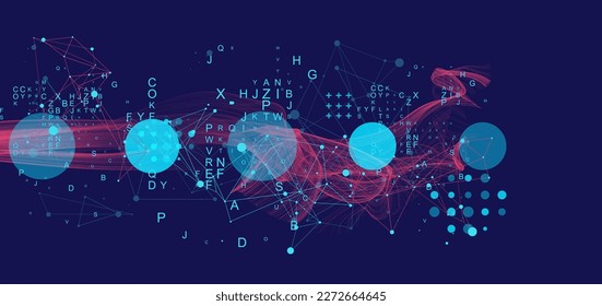 Abstract flowing wave lines. Design element for technology, science, modern concept.