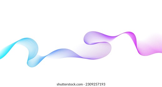 Abstract flowing wave lines. Design element for technology, science, modern concept.vector eps 10
