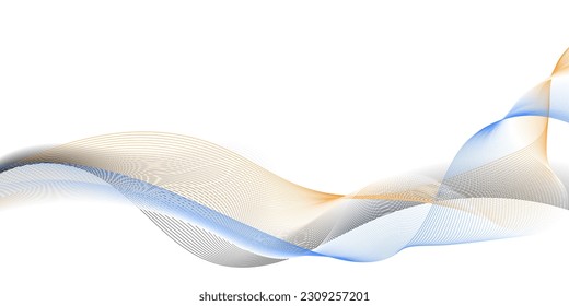 Abstract flowing wave lines. Design element for technology, science, modern concept.vector eps 10