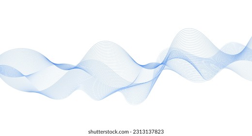 Abstract flowing wave lines. Design element for technology, science, modern concept.vector eps 10