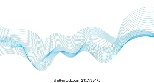 Abstract flowing wave lines. Design element for technology, science, modern concept.vector eps 10