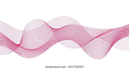 Abstract flowing wave lines. Design element for technology, science, modern concept.vector eps 10