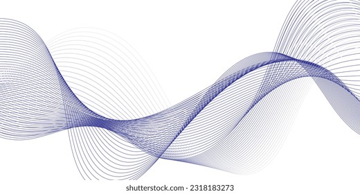 Abstract flowing wave lines. Design element for technology, science, modern concept.vector eps 10