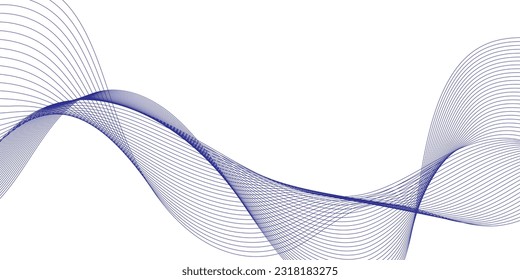 Abstract flowing wave lines. Design element for technology, science, modern concept.vector eps 10
