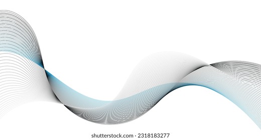 Abstrakte fließende Wellenlinien. Design-Element für Technologie, Wissenschaft, modernes Konzept.Vektoreps10